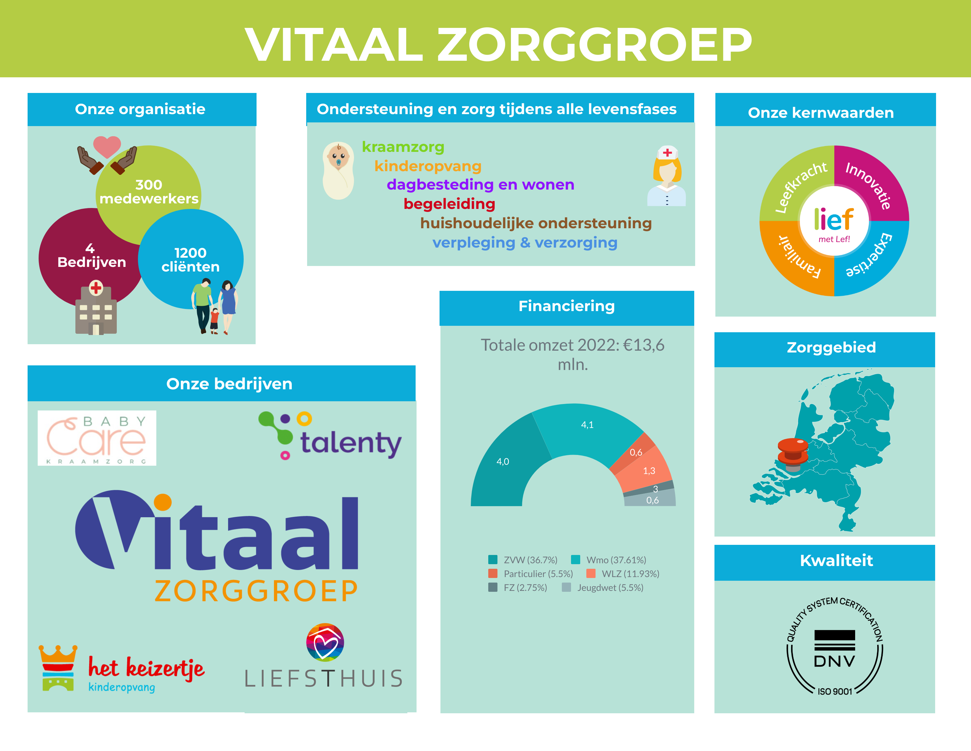 Infographic ondersteuning en zorg vitaal zorggroep